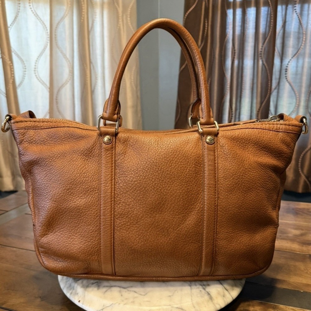 Coach Central Satchel F55662 Saddle Brown Pebbled Leather 14x9x5" Bag $395 MSRP! - Picture 5 of 16